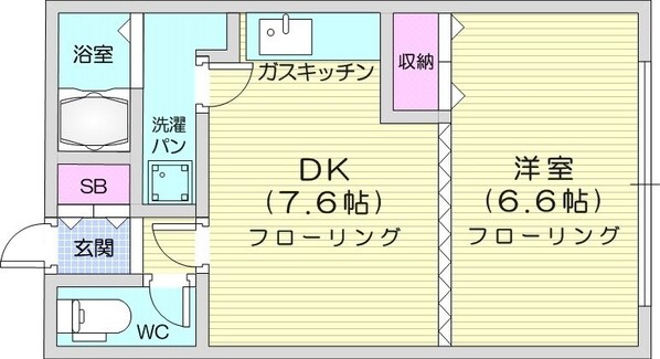 麻生駅 徒歩2分 3階の物件間取画像